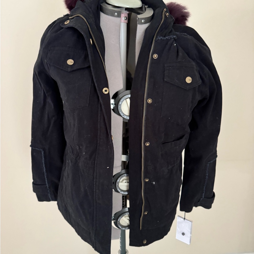STORE CLOSING SALE Ugg convertible field Parka Jacket with Fur Trim - Picture 2 of 10